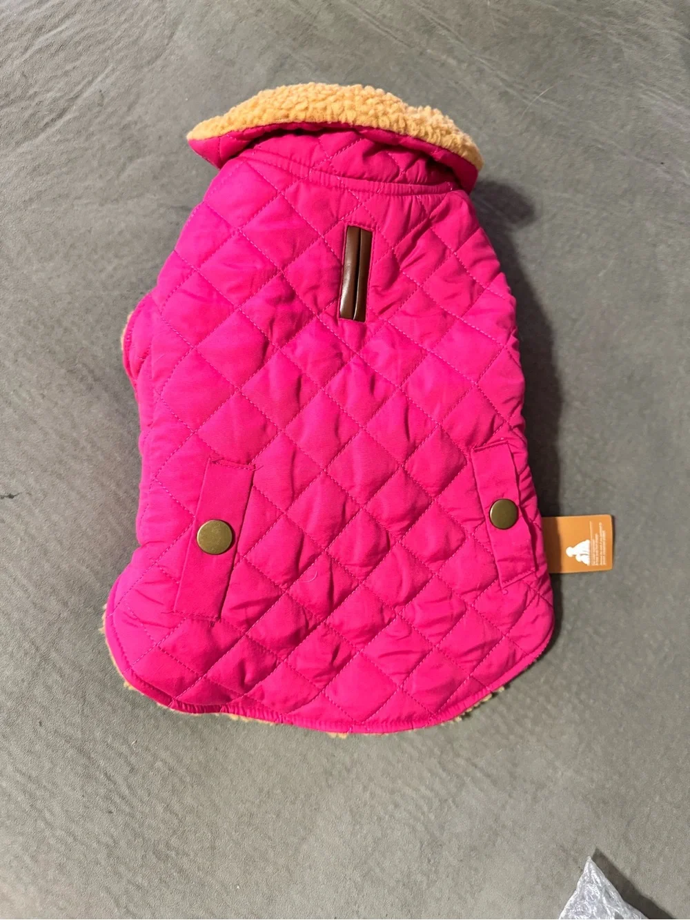 Quilted Pink Sherpa-Lined Dog Coat